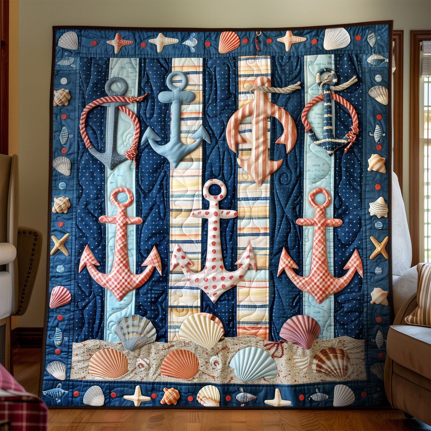 Anchored Bliss Quilted Blanket NCU0TH1325