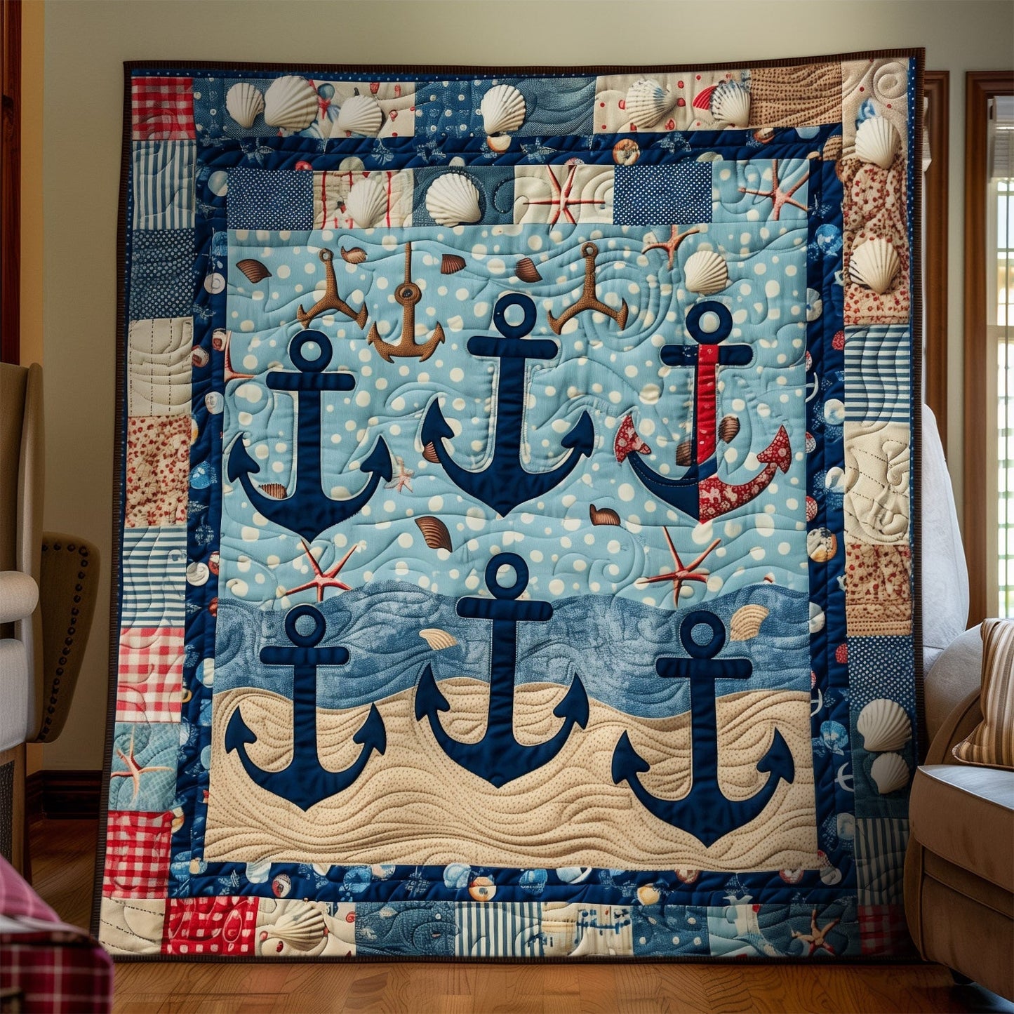 Anchored Serenity Quilted Blanket NCU0TH1321