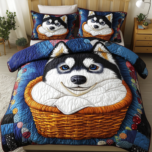Arctic Dreams 3-Piece Quilted Bedding Set NCU0PVL311