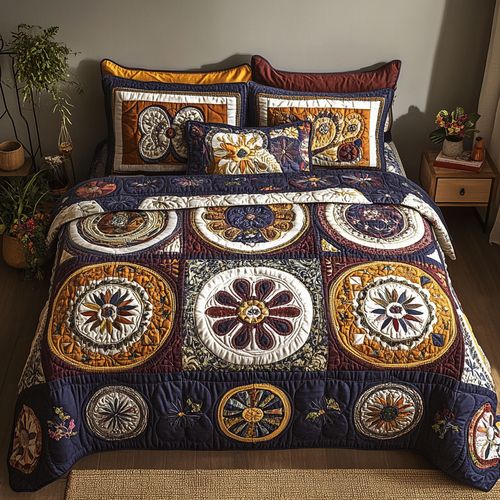 Artisan Blossom 3-Piece Quilted Bedding Set NCU0NVH125