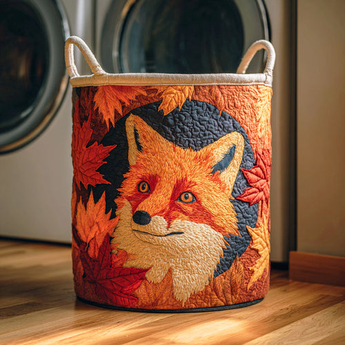 Autumn Fox Quilted Laundry Basket NCU0NTD391