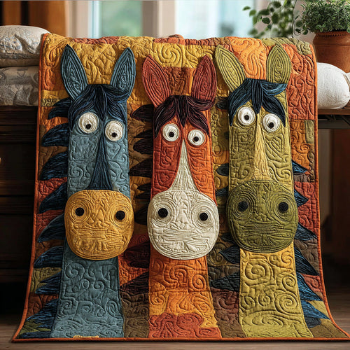 Autumn Mustang Quilted Blanket NCU0DV1030