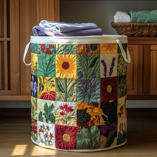 Bloom Grace Quilted Laundry Basket NCU0PTT1290