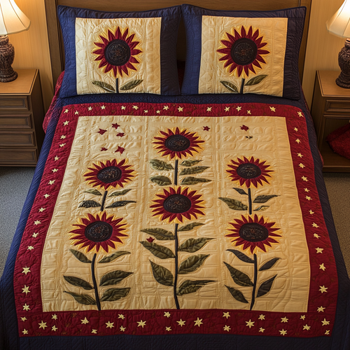 Bloom Patch 3-Piece Quilted Bedding Set NCU0DDK501