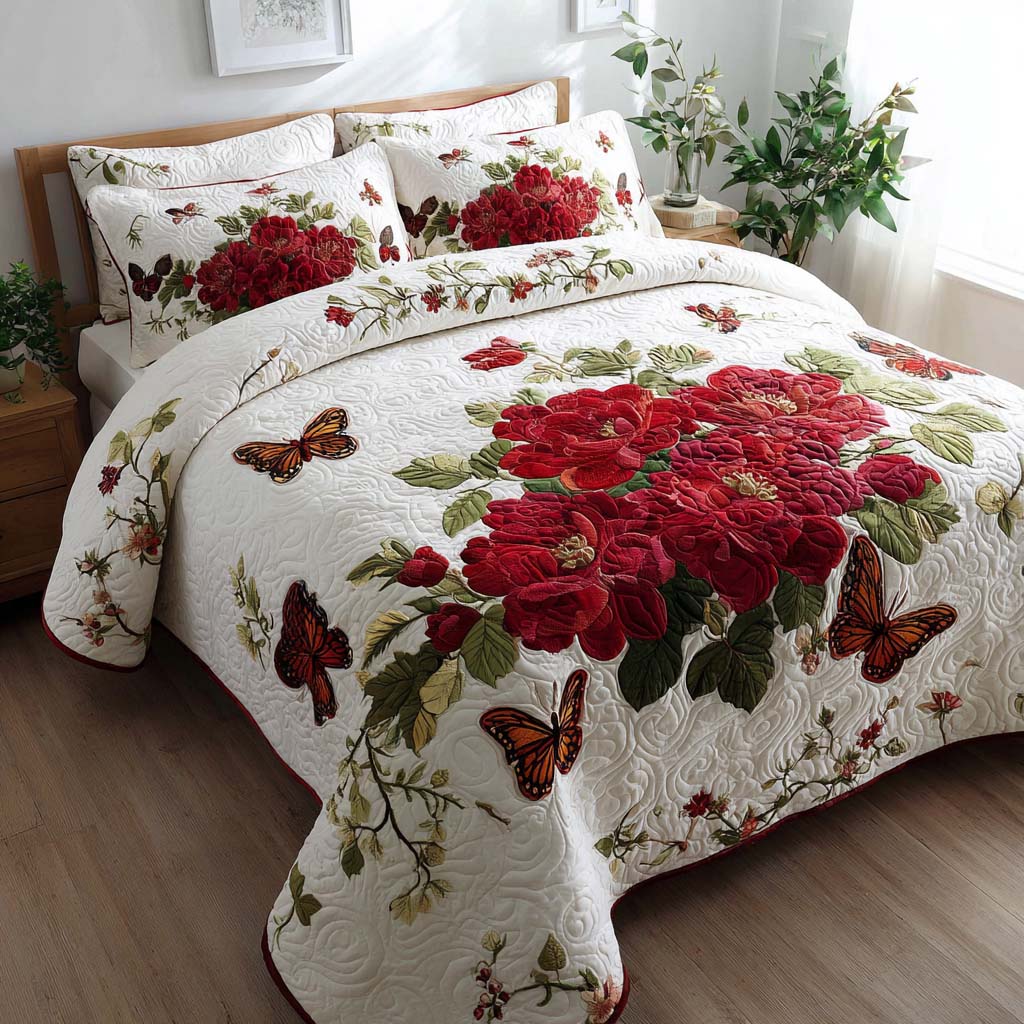 Blossom Dream 3-Piece Quilted Bedding Set NCU0NNT2527 – Quiltnest