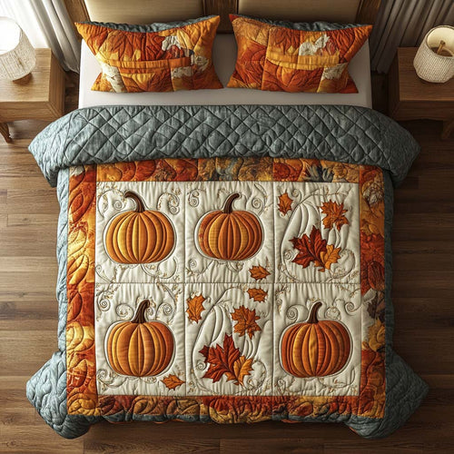 Bountiful Harvest Time 3-Piece Quilted Bedding Set NCU0NNT927