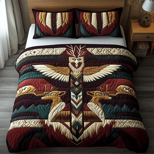 Brave Totem 3-Piece Quilted Bedding Set NCU0NVH077
