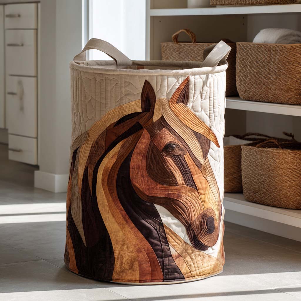 Bronze Spirit Quilted Laundry Basket NCU0NXD426