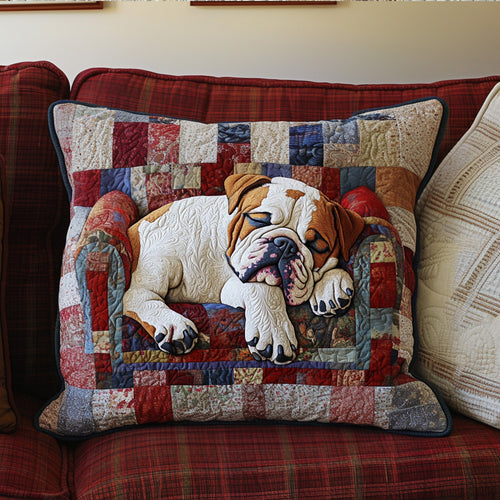 Bulldog Coziness Quilted Bedding Pillow Case NCU0PTT535