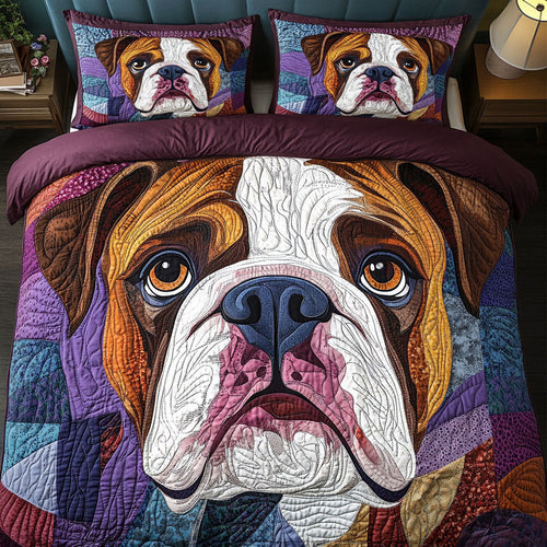 Bulldog Stitches 3-Piece Quilted Bedding Set NCU0PTT418