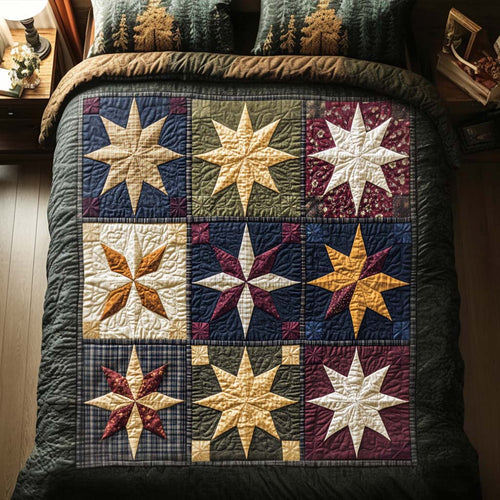 Cabin Glow 3-Piece Quited Bedding Set NCU0NNT869
