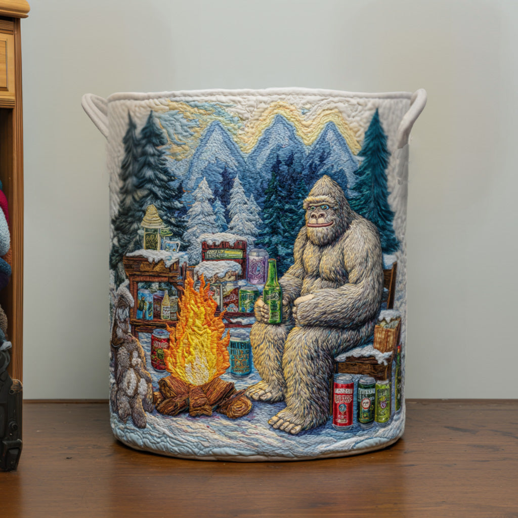 Moonlit Forest Yeti Quilted Laundry Basket NCU0NNT1542