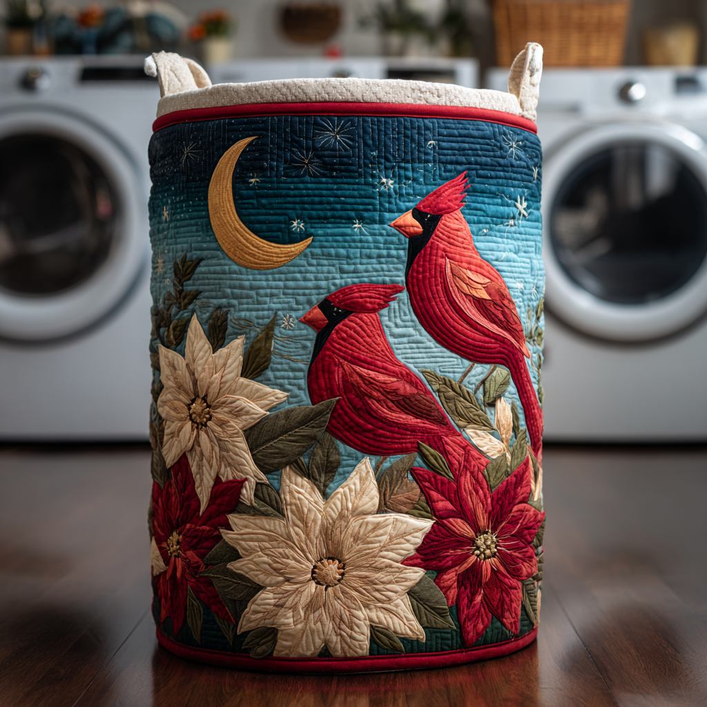 Cardinal Faith Quilted Laundry Basket main image 0