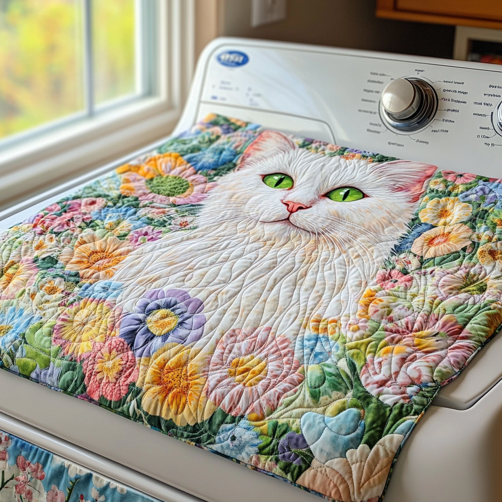 Golden Pup Bloom Quilted Washer and Dryer Cover NCU0NTD277 main image 0