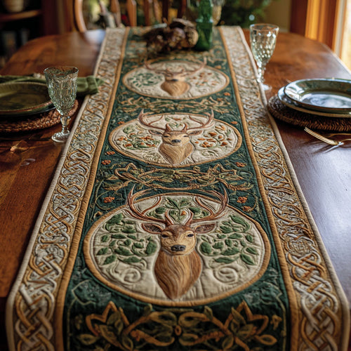 Celtic Stag Quilted Table Runner NCU0NTV381