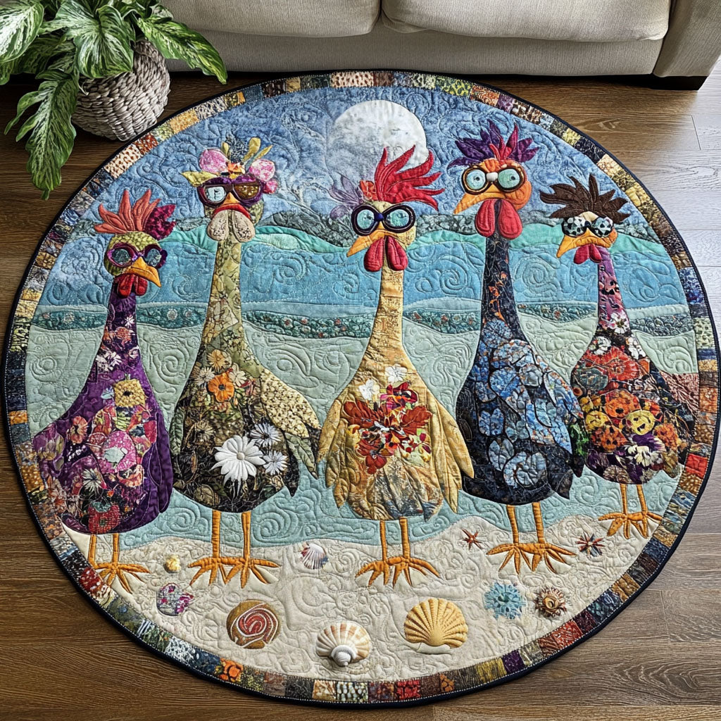 Celestial Cat WN0807011CL Quilted Round Mat