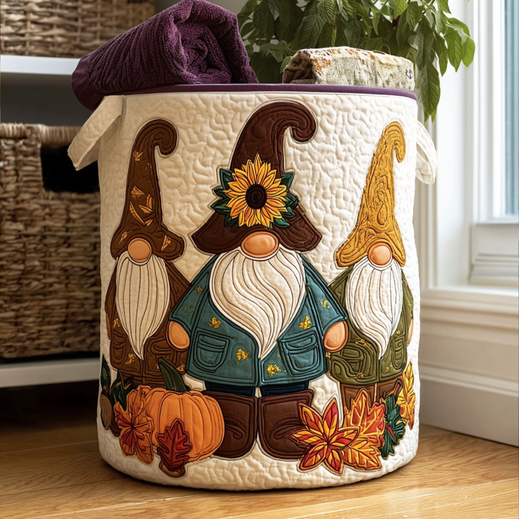 Crimson Moon Pines Quilted Laundry Basket NCU0NTV122