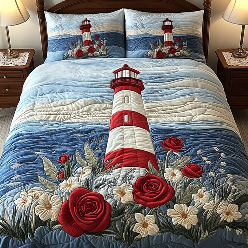 Coastal Serenity 3-Piece Quilted Bedding Set NCU0NVH656