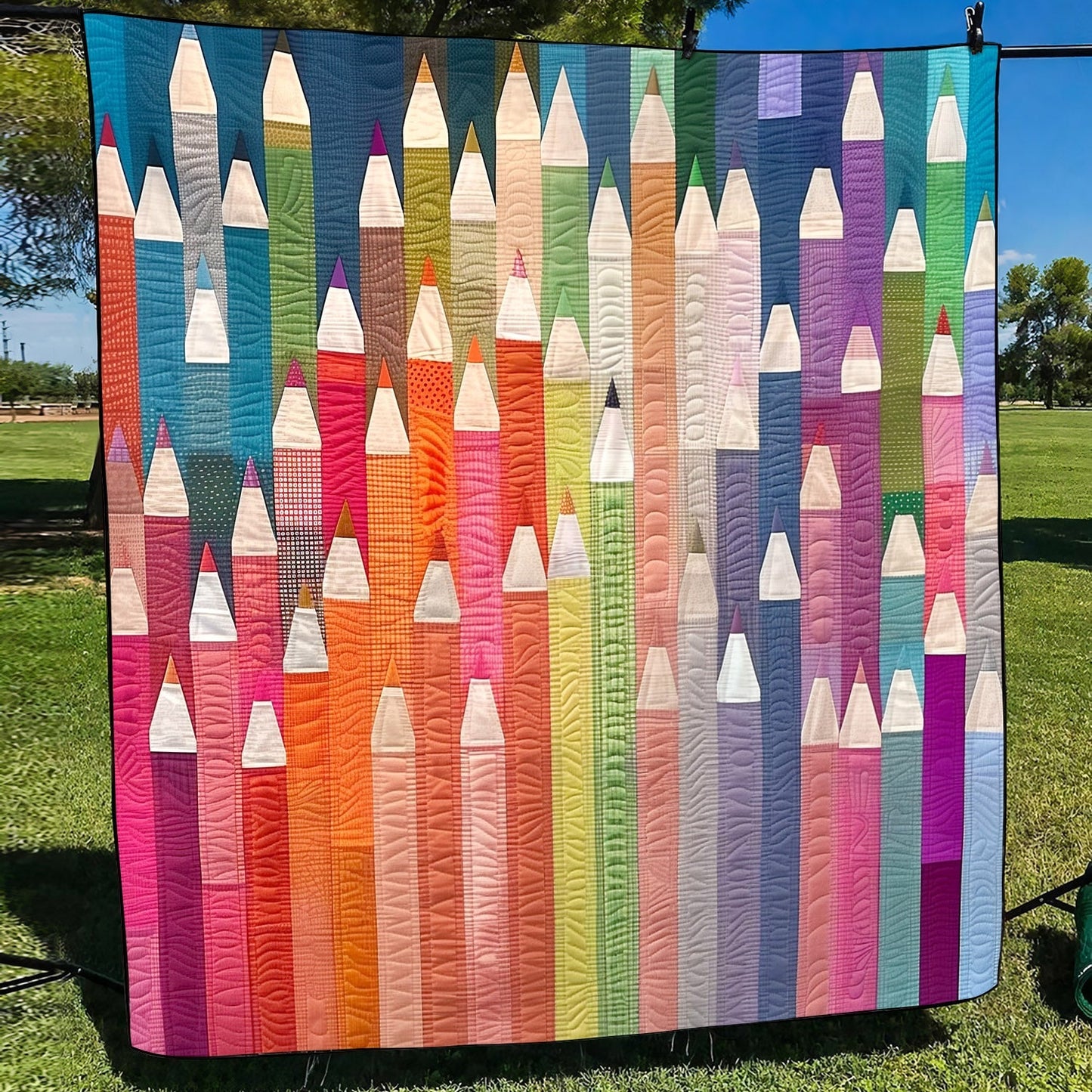 Colorful Creativity Quilted Blanket NCU0TL792