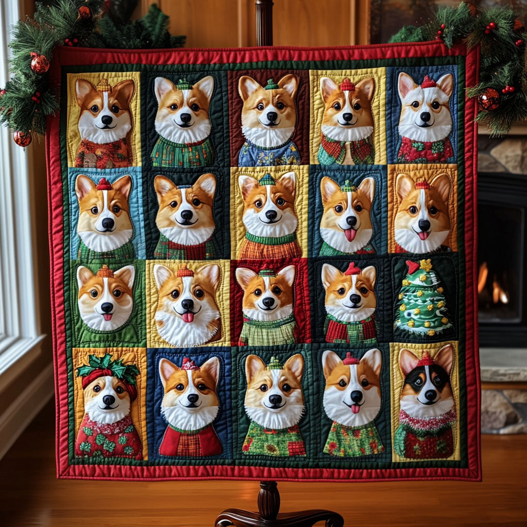 Christmas Corgi Quilted Table Runner NCU0HNH564