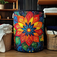 Cosmic Bloom Mandala Quilted Laundry Basket NCU0NXD195
