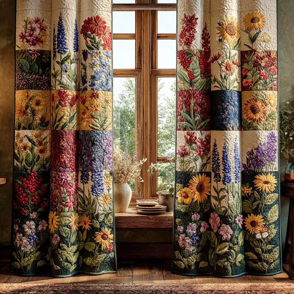 Liberty Patchwork Quilted Curtains GFTOHD14332 main image 1