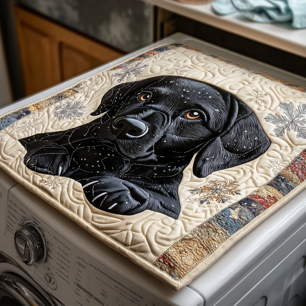 Snowy Reads Quilted Washer and Dryer Cover NCU0NNT1673