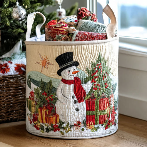 Cozy Frost Quilted Laundry Basket NCU0PTT1320