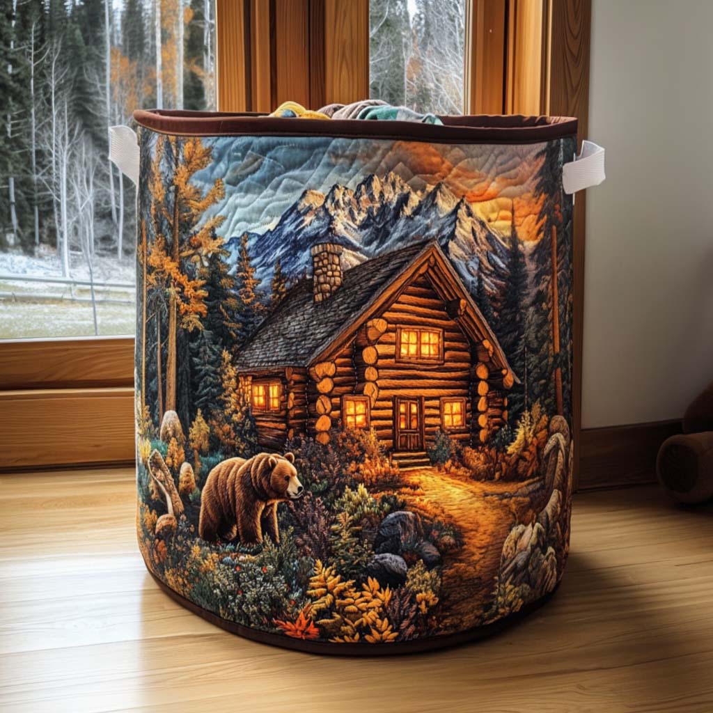 Green Haven Quilted Laundry Basket NCU0NNT1996