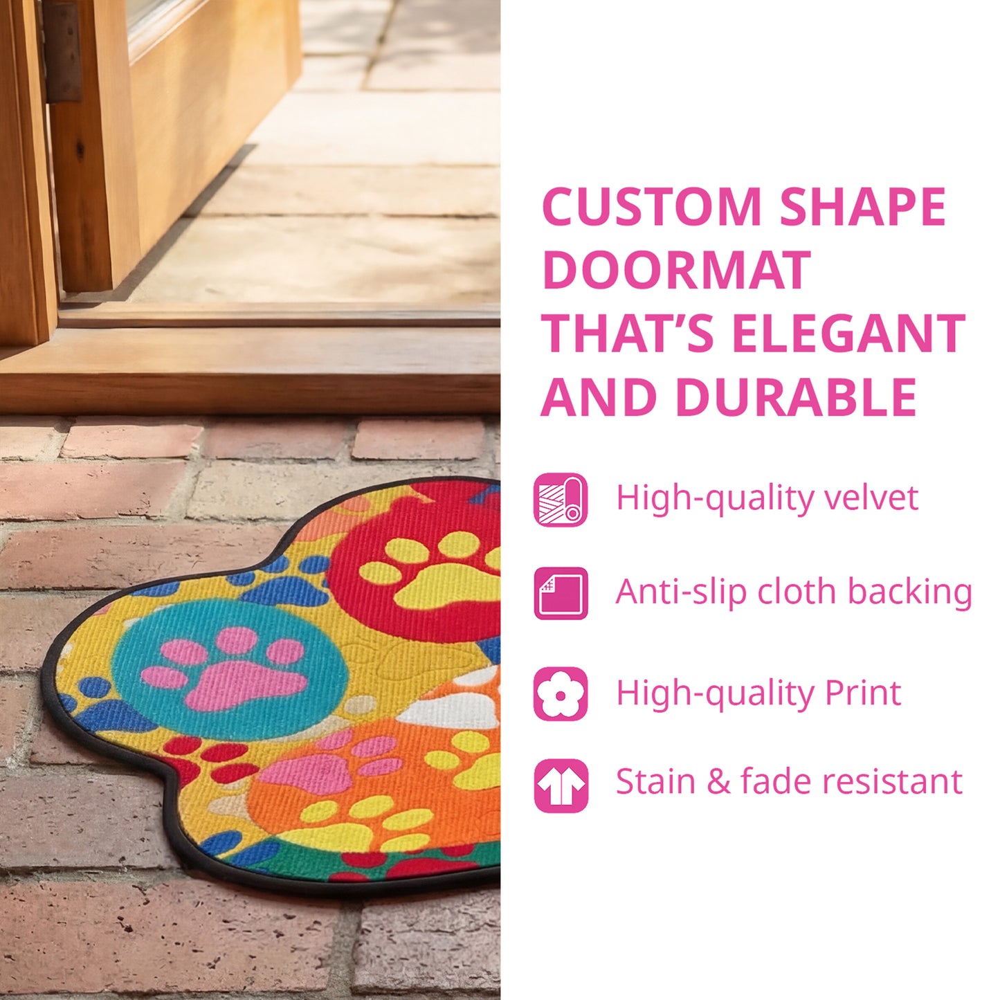 Cabin Antler Crest Custom Shape Doormat NCU0NNT3088