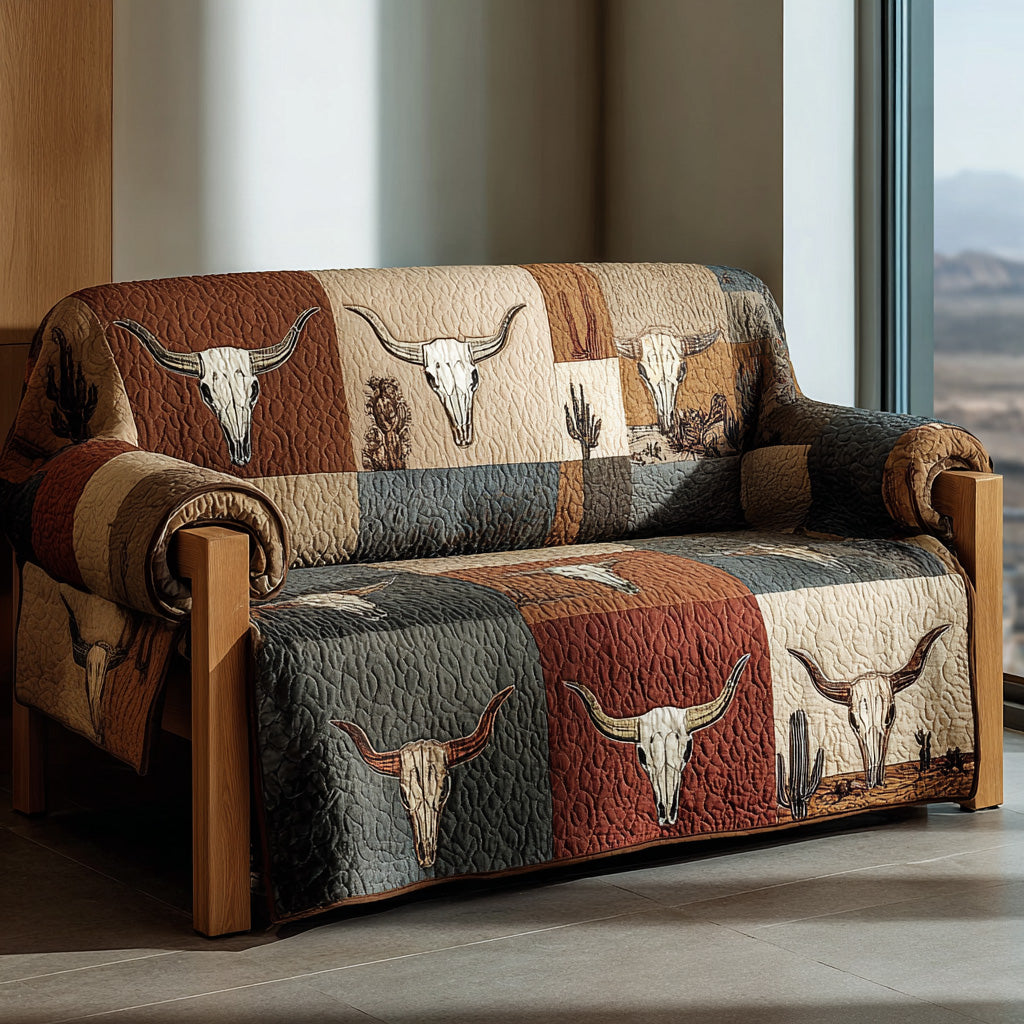 Blue Canyon Longhorn Quilted Table Runner NCU0NXD1196