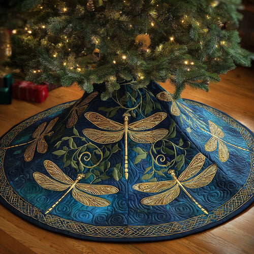 Dragonfly Dream Christmas Quilted Tree Skirt NCU0NTV423