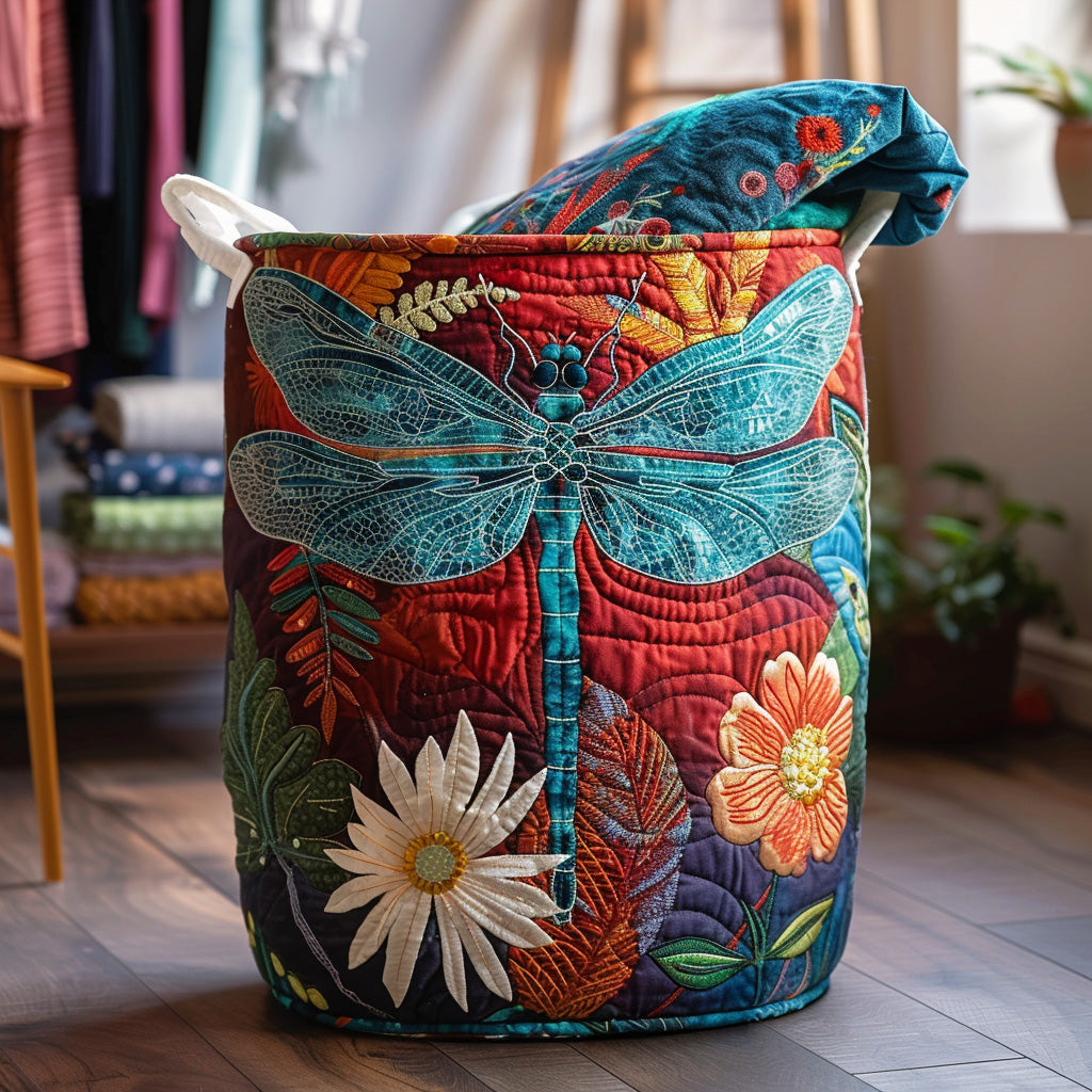 Dragonfly Dream Quilted Laundry Basket NCU0DDK2156