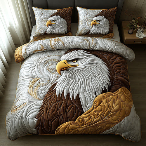 Eagle Heart 3-Piece Quilted Bedding Set NCU0DV513