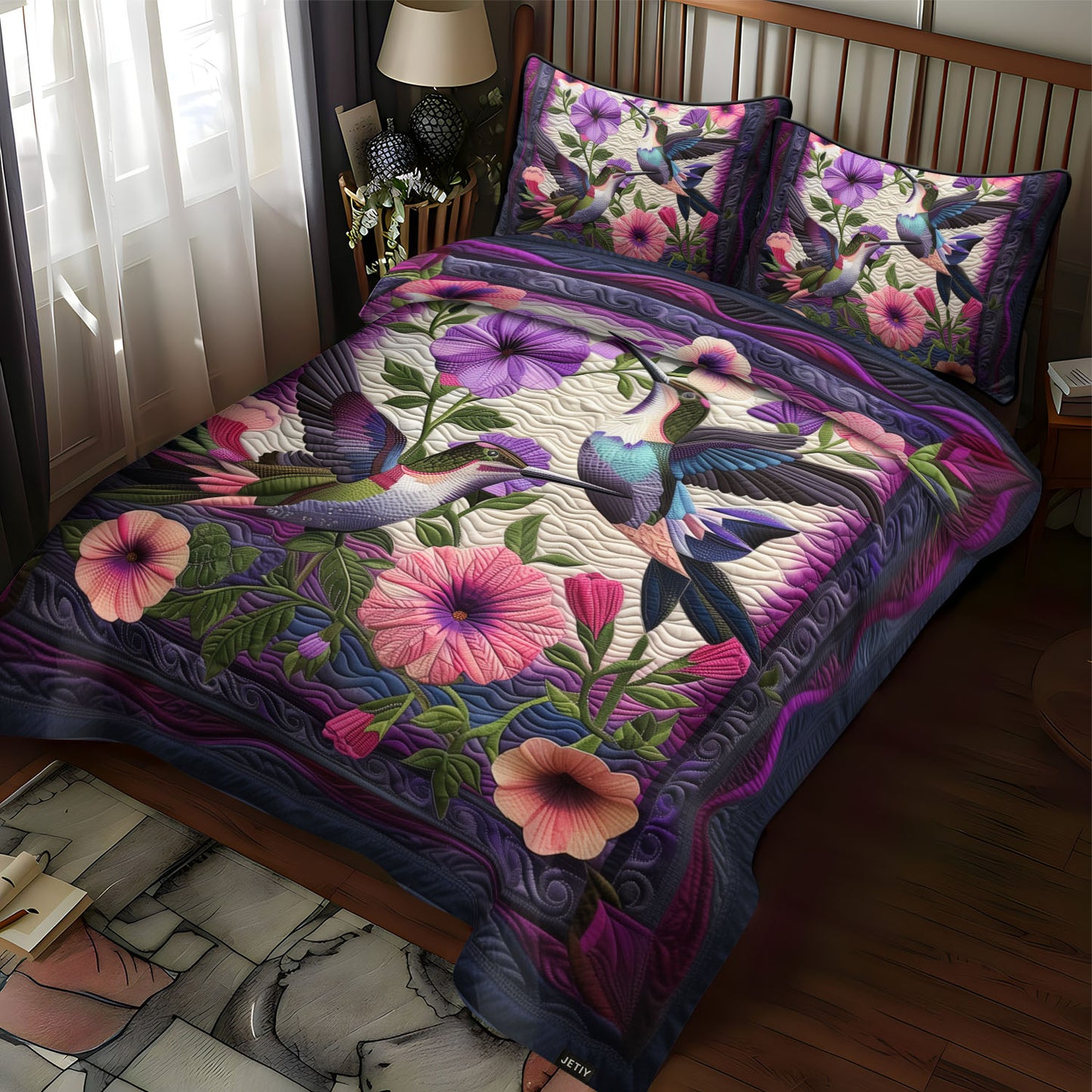 Enchanted Nectar 3-Piece Quilted Bedding Set NCU0PTT064