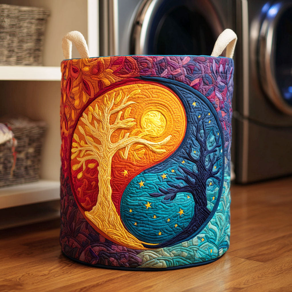 Eternal Flow Koi Quilted Laundry Basket NCU0NXD364