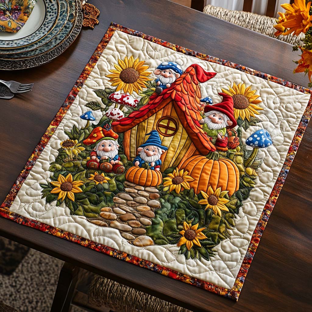Amber Glow Valley Quilted Table Topper NCU0NXD080