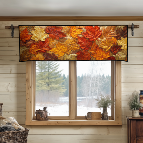 Falling Leaves Quilted Valance NCU0DDK994
