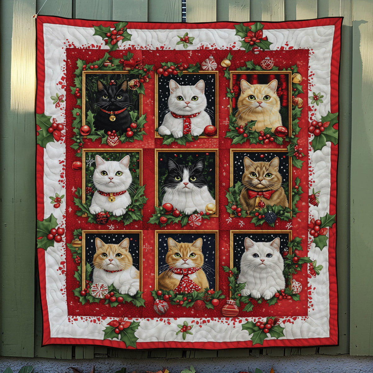 Furry Friends Festivity Quilted Blanket NCU0PT2172