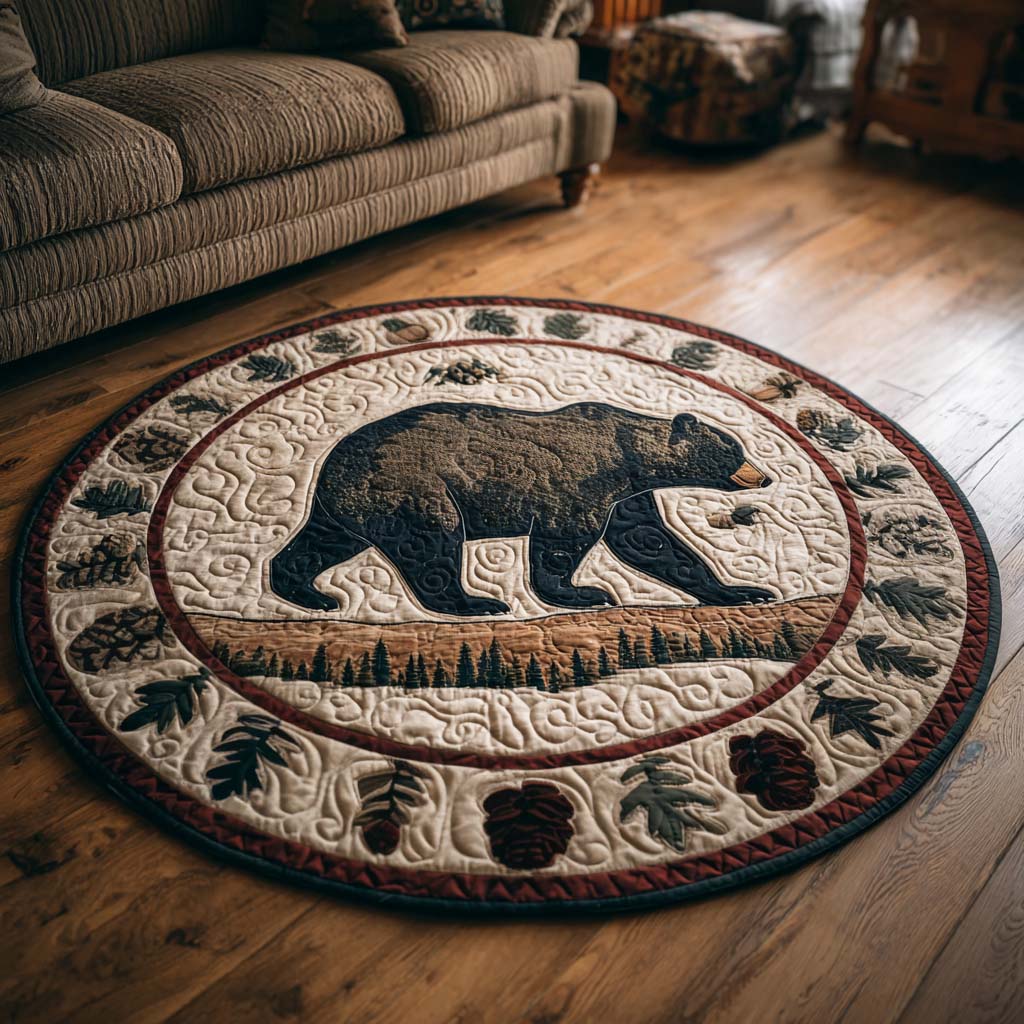 Forest Guardian Quilted Round Mat NCU0NNT2096
