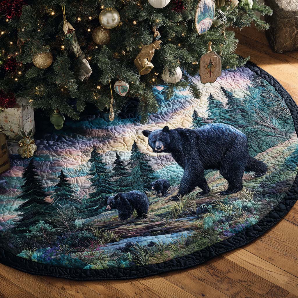 Forest Sentinel Christmas Quilted Tree Skirt NCU0PTT1813