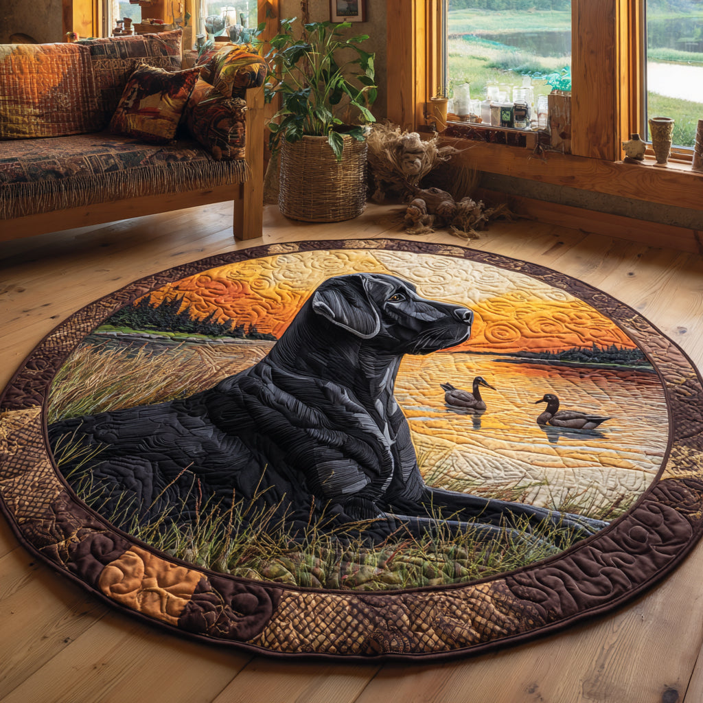 Feathered Glory Quilted Round Mat NCU0DV1052