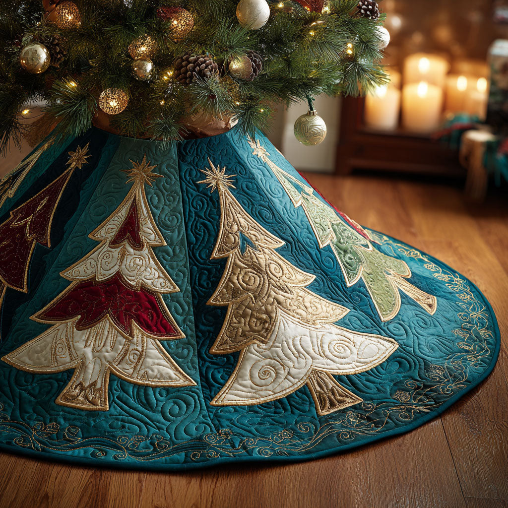 Gilded Trees Quilted Tree Skirt NCU0NTV335