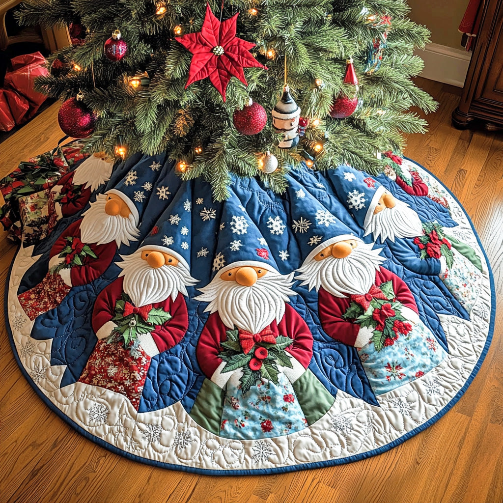 Gnome Village Glow Christmas Quilted Tree Skirt NCU0NTD741