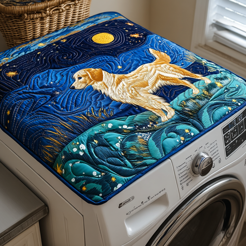 Golden Dog Charm Quilted Washer and Dryer Cover NCU0NNT1339