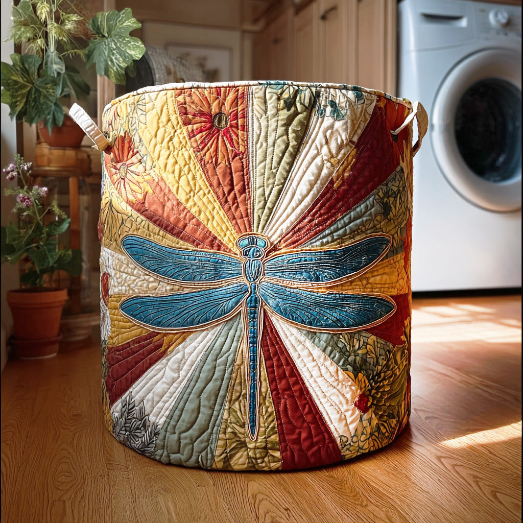 Golden Glow Quilted Laundry Basket GFTOTP13372 main image 1