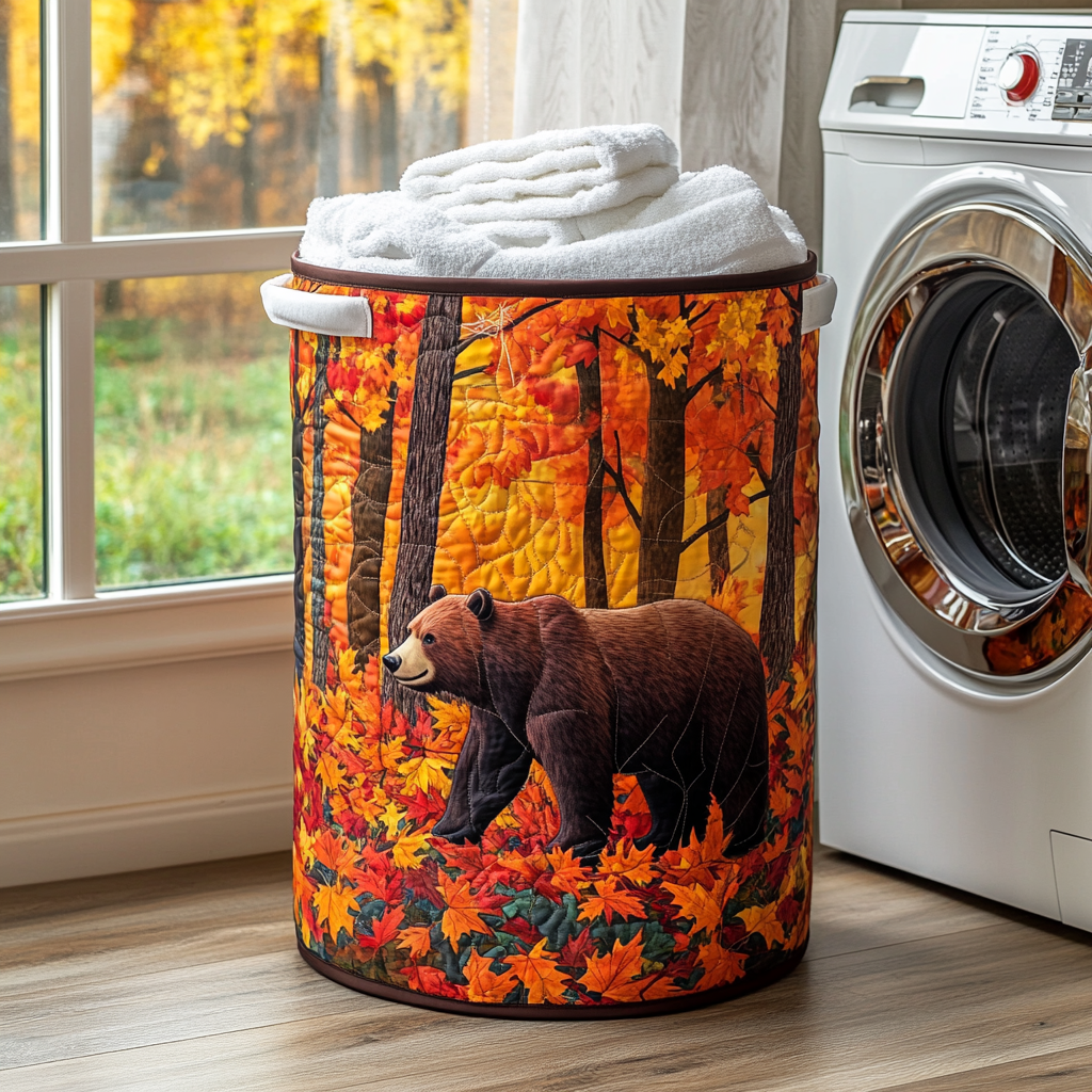 Sleepy Bear Den Quilted Laundry Basket NCU0NNT1219 main image 1