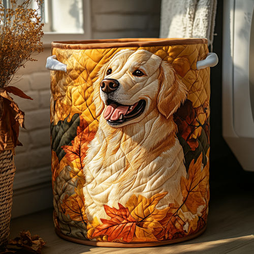 Golden Retriever Meadow Quilted Laundry Basket NCU0DDK838