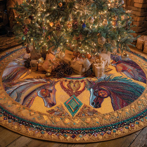 Golden Spirit Quilted Tree Skirt NCU0NXD639