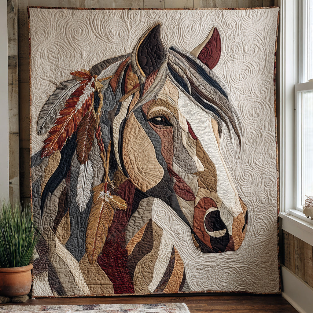 Golden Stallion Quilted Blanket NCU0DV1027